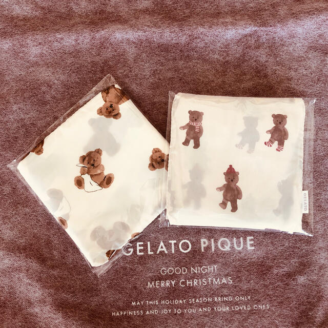 gelato pique(ジェラートピケ)の【大人気】ジェラートピケ＊エコバッグ2種セット＊ベア＊くま＊新品 レディースのバッグ(エコバッグ)の商品写真