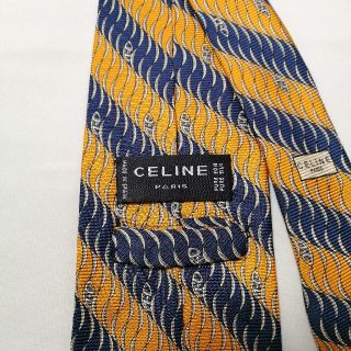 セリーヌ(celine)の【スペイン製】CELINE(セリーヌ) メンズネクタイ ストライプ【美品】(ネクタイ)