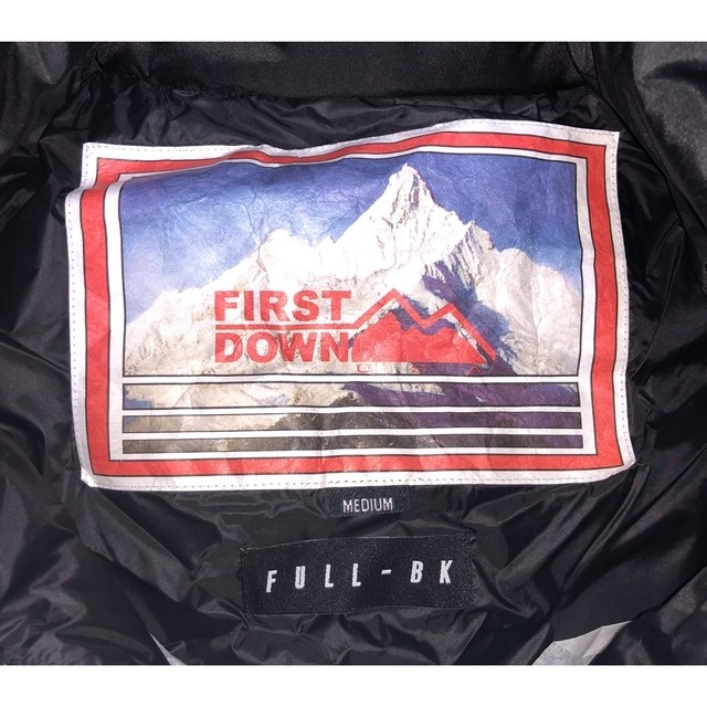 新品 FIRST DOWN × FULL-BK ダウンジャケット ドクロ M 黒