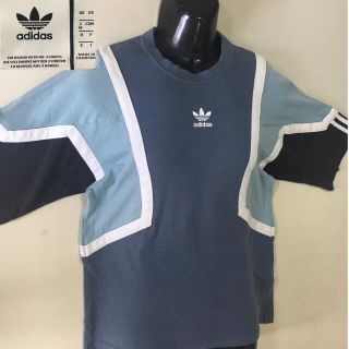 アディダス(adidas)のアディダスオリジナルス◆ トレフォイル ロゴ Tシャツ ブルー パステル  M(Tシャツ/カットソー(半袖/袖なし))