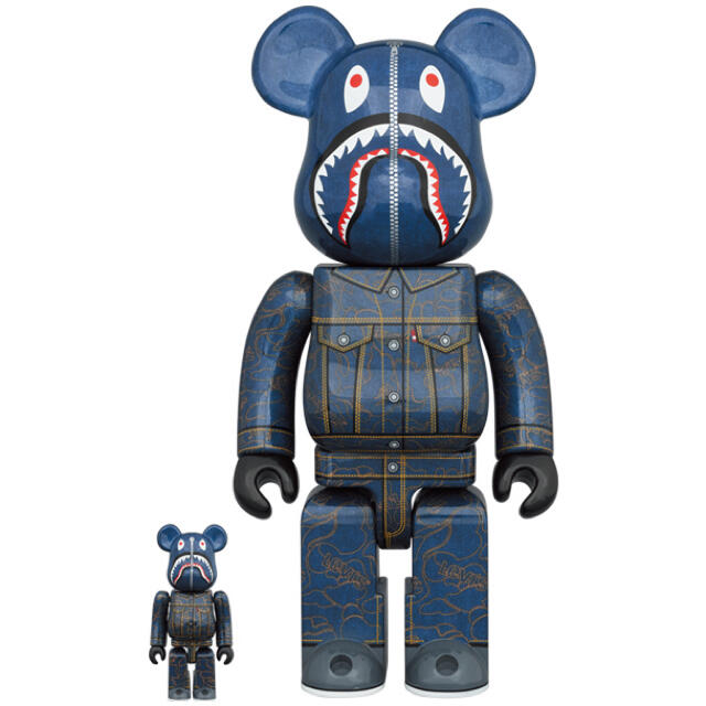 MEDICOM TOY(メディコムトイ)のBE@RBRICK BAPE x Levi’s 100%&400% ベアブリック エンタメ/ホビーのフィギュア(その他)の商品写真