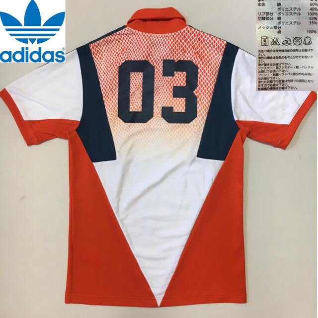 adidas(アディダス)のアディダスオリジナルス ゲームシャツ オレンジ  Sサイズ メンズのトップス(Tシャツ/カットソー(半袖/袖なし))の商品写真