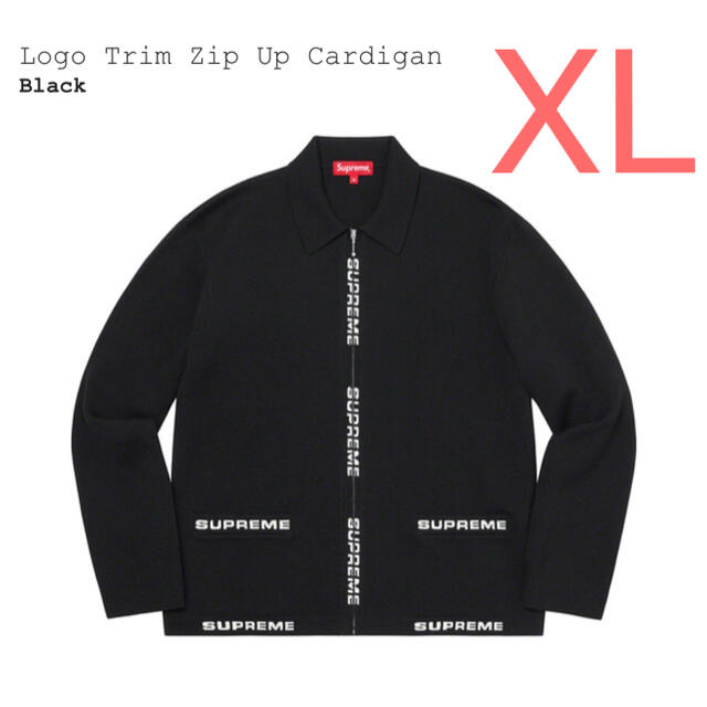 【XL】 Logo Trim Zip Up Cardigan シュプリーム