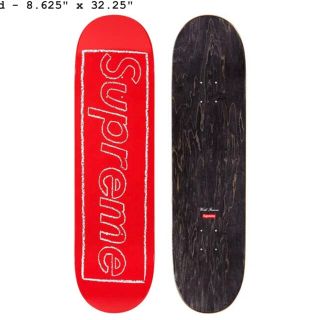 シュプリーム(Supreme)のSupreme KAWS Chalk Logo Skateboard "Red"(スケートボード)