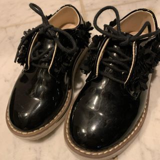 ザラキッズ(ZARA KIDS)のzara kids フラワーシューズ　美品　フォーマル(フォーマルシューズ)