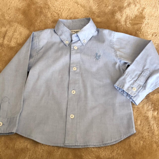 Men's Club(メンズクラブ)の水色シャツ　キッズ100サイズ　フォーマル キッズ/ベビー/マタニティのキッズ服男の子用(90cm~)(ドレス/フォーマル)の商品写真