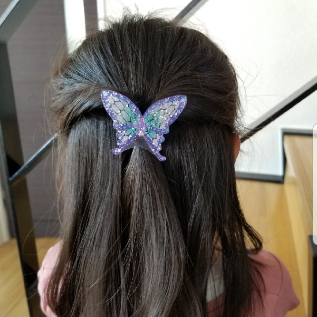ヘアゴム 女の子 蝶々 卒園式 入学式 レジン プレゼント 髪飾り 髪留め