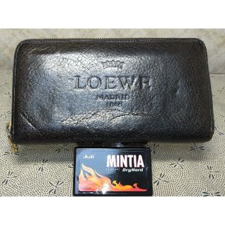 ロエベ(LOEWE)のLOEWEオールドロエベ長財布ラウンドファスナーチョコレート×ベージュ(長財布)