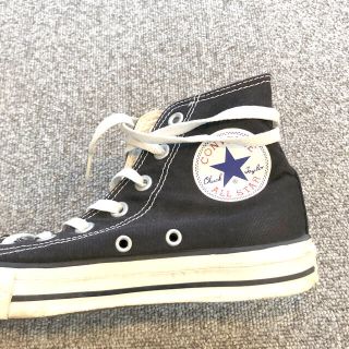 コンバース(CONVERSE)の■ コンバース　ハイカット　スニーカー　靴　ブラック　黒　23センチ(スニーカー)