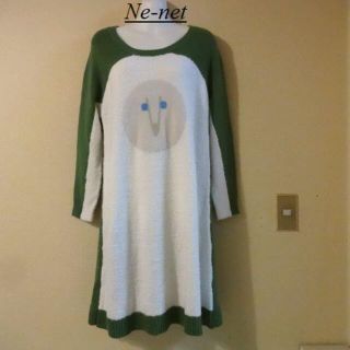 ネネット(Ne-net)のNe-netネネット♡ホーホーふくろうフェイスニットワンピース(ひざ丈ワンピース)