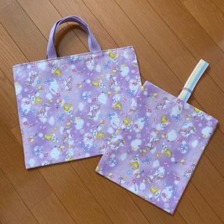 ハンドメイド　ゆめかわ　手提げバッグセット　おまけ付(バッグ/レッスンバッグ)