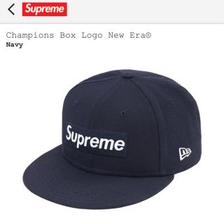 シュプリーム(Supreme)のsupreme champions BOX logo newera 新品ネイビー(キャップ)