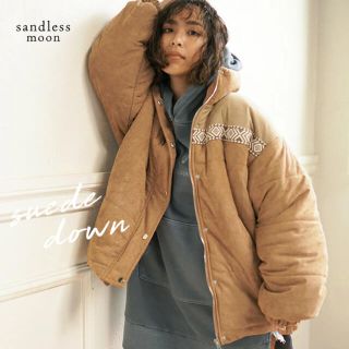 sandless moon☾フェイクスエード中綿ジャケット(ダウンジャケット)