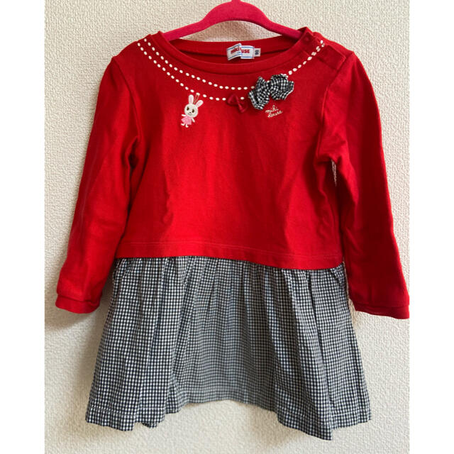 mikihouse(ミキハウス)のミキハウス90  Tシャツ　チュニック キッズ/ベビー/マタニティのキッズ服女の子用(90cm~)(Tシャツ/カットソー)の商品写真