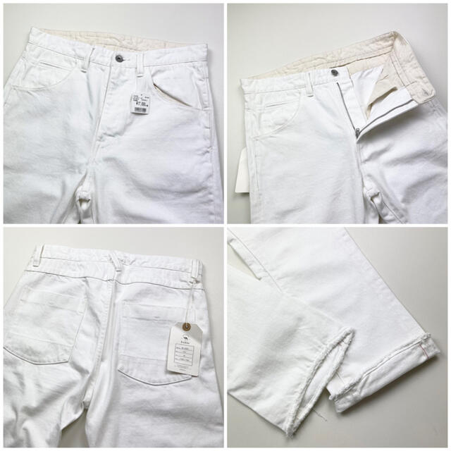 YAECA(ヤエカ)の新品未使用 bukht セルビッジテーパードスリムデニム ホワイト サイズ0 メンズのパンツ(デニム/ジーンズ)の商品写真