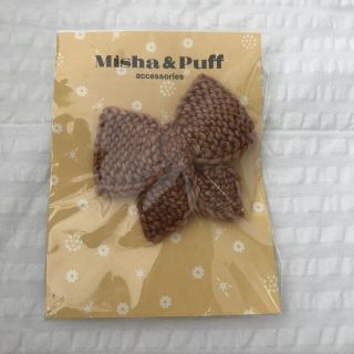 コドモビームス(こどもビームス)のmisha & puff リボンヘアピンbow ローズゴールド　ヘアアクセサリー(その他)