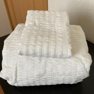 ムジルシリョウヒン(MUJI (無印良品))の無印　ボックスシーツ　スモールサイズ　枕カバー(シーツ/カバー)