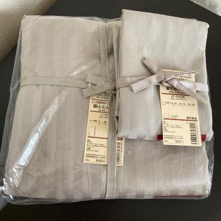 ムジルシリョウヒン(MUJI (無印良品))の無印　掛け布団カバー　シングル　枕カバーセット(シーツ/カバー)