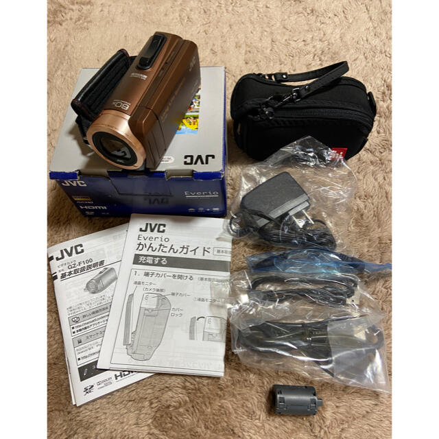 Victor・JVC GZ-F100-T ビデオカメラ 美品 スマホ/家電/カメラ カメラ
