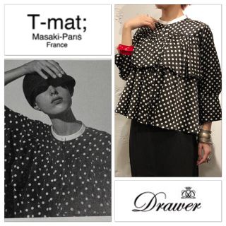 ドゥロワー(Drawer)の【完売品】ドゥロワー 定価51840円 T-mat Drawer ドットブラウス(シャツ/ブラウス(長袖/七分))