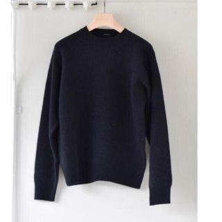 コモリ(COMOLI)のcomoli コモリ  20AW ラムズウールニット　ネイビー　3 美品(ニット/セーター)