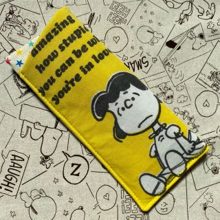 スヌーピー(SNOOPY)の☆ ルーシー メガネケース ☆ ビンテージ シーツ リメイク(ポーチ)