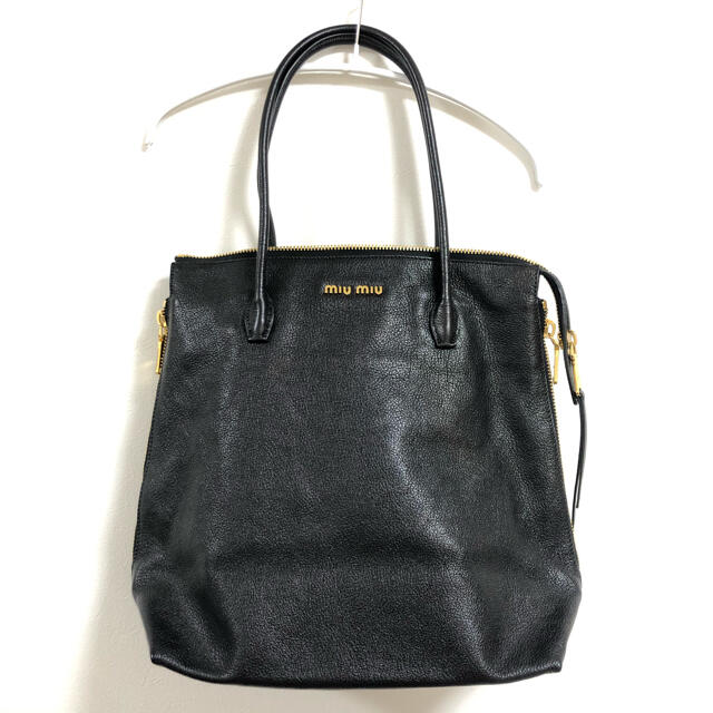 miumiu★ブラック シンプル トート★定価19万程