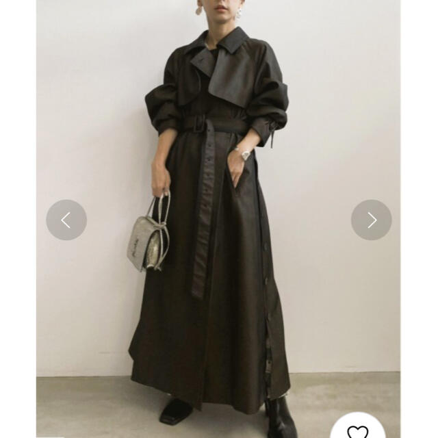 Ameri Minimal Flare Long Trench Coat