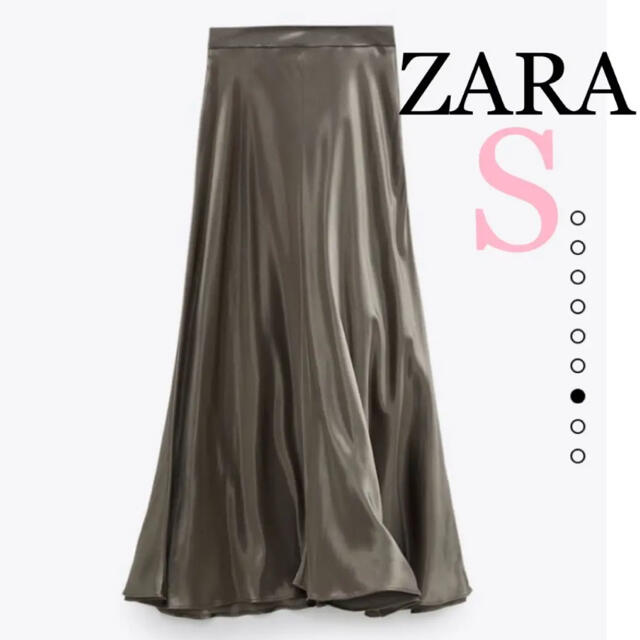 ZARA(ザラ)のZARA サテン風スカート風ミディ丈スカート  レディースのスカート(ロングスカート)の商品写真