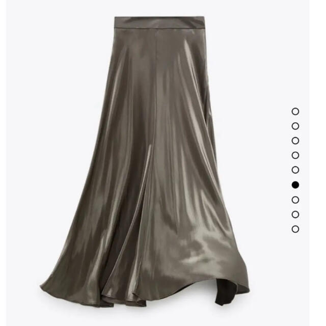 ZARA(ザラ)のZARA サテン風スカート風ミディ丈スカート  レディースのスカート(ロングスカート)の商品写真