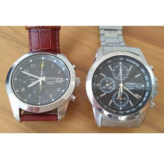 セイコー(SEIKO)の【あきあき様専用】SEIKO　クロノグラフ　メンズ腕時計　セット　動作未確認(腕時計(アナログ))