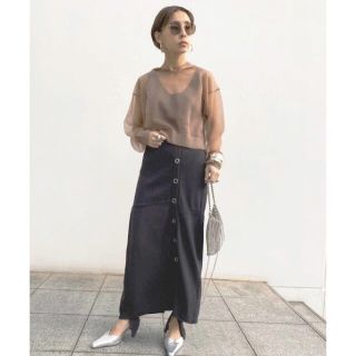 アメリヴィンテージ(Ameri VINTAGE)のアメリヴィンテージ  LEGGINGS SET KNIT SKIRT(ロングスカート)