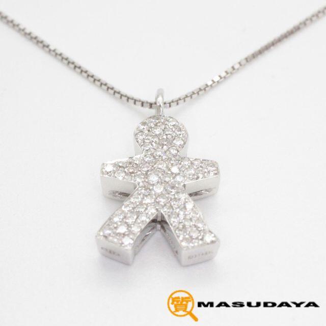 珍しい BIBIGIダイヤモンドドールプチネックレスK18WG/D0.26ct【美品