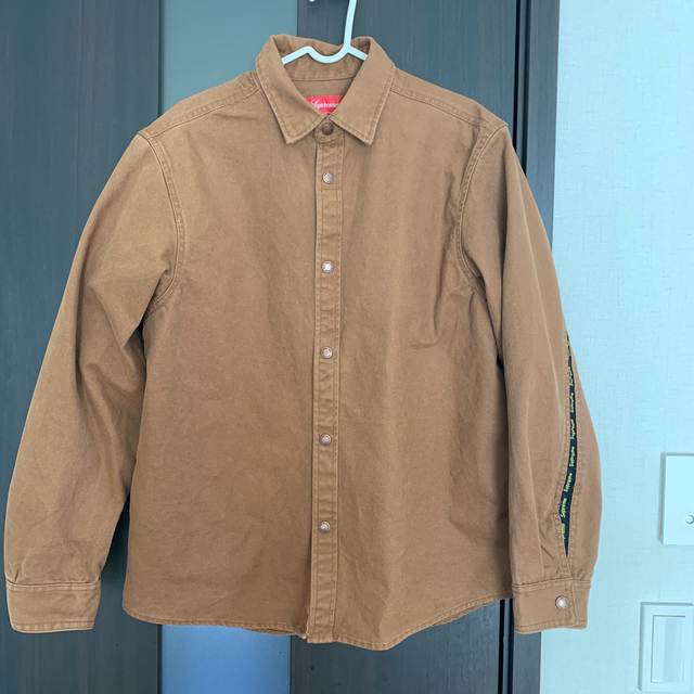 supreme 20fw logo taping work shirts 驚きの価格が実現！ 8100円 www