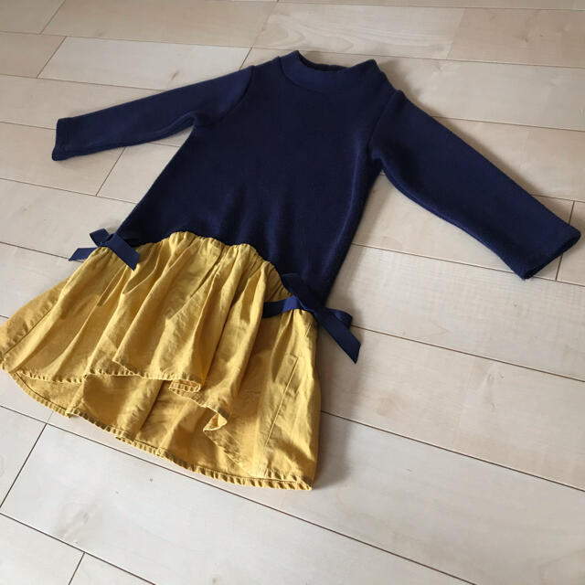 petit main(プティマイン)のpetit main ワンピース  100㎝ キッズ/ベビー/マタニティのキッズ服女の子用(90cm~)(ワンピース)の商品写真