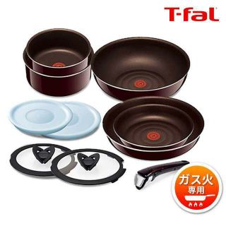 ティファール(T-fal)のT-fal インジニオ・ネオ マホガニー・プレミア セット10(鍋/フライパン)