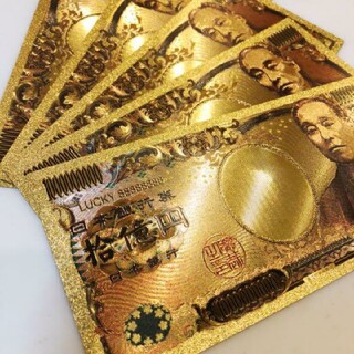本日5枚セール✨金運UP✨k24 純金箔拾億円札✨シャネルやヴィトンのお財布に(長財布)