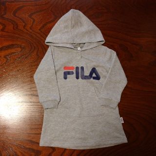 フィラ(FILA)の新品  FILA  裏起毛  フード付きワンピース  95    グレー(ワンピース)