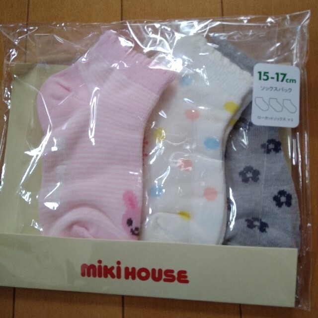 mikihouse(ミキハウス)の新品　ミキハウス　15~17センチ　女の子 キッズ/ベビー/マタニティのこども用ファッション小物(靴下/タイツ)の商品写真