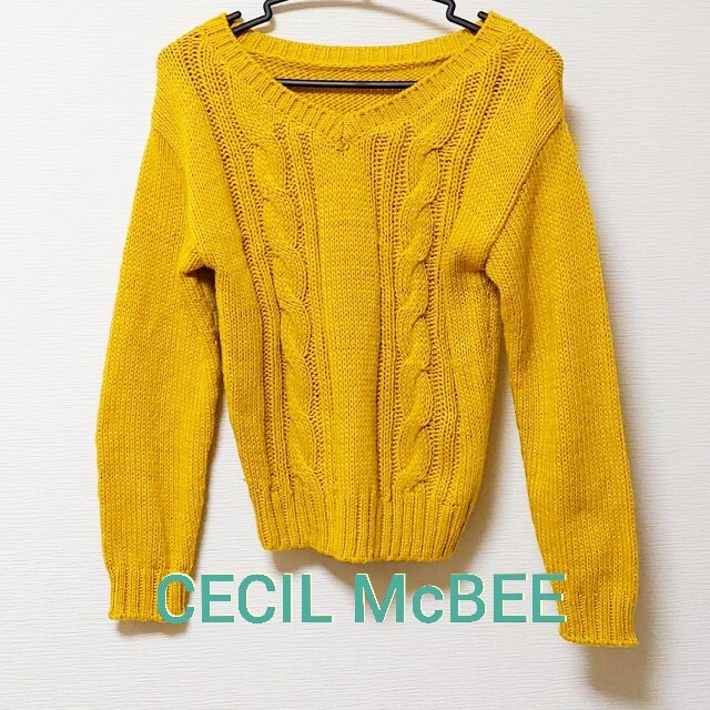 CECIL McBEE(セシルマクビー)の新品◇CECIL McBEEイエローニット レディースのトップス(ニット/セーター)の商品写真