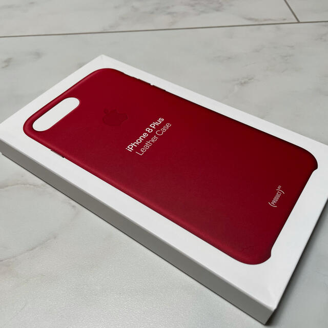 Apple(アップル)のiPhone8PLUS★アップル純正レザーケース（PRODUCT）RED スマホ/家電/カメラのスマホアクセサリー(iPhoneケース)の商品写真