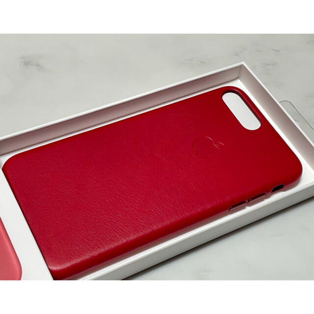 Apple(アップル)のiPhone8PLUS★アップル純正レザーケース（PRODUCT）RED スマホ/家電/カメラのスマホアクセサリー(iPhoneケース)の商品写真