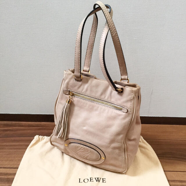 【正規品】ロエベ LOEWEトートバッグ カーフレザー ベージュ