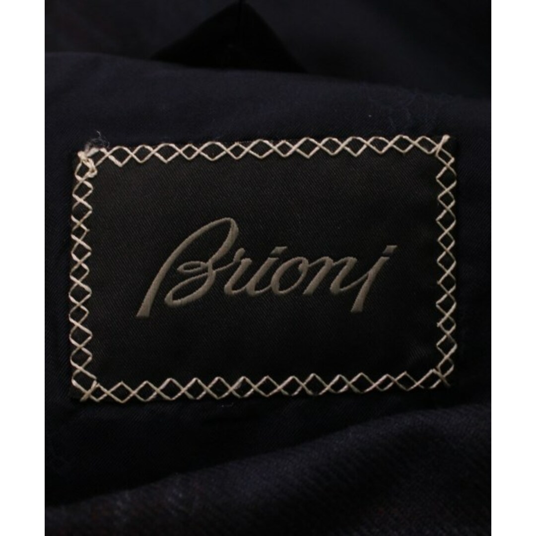 Brioni テーラードジャケット 54(XL位) 紺xエンジ系等(チェック)