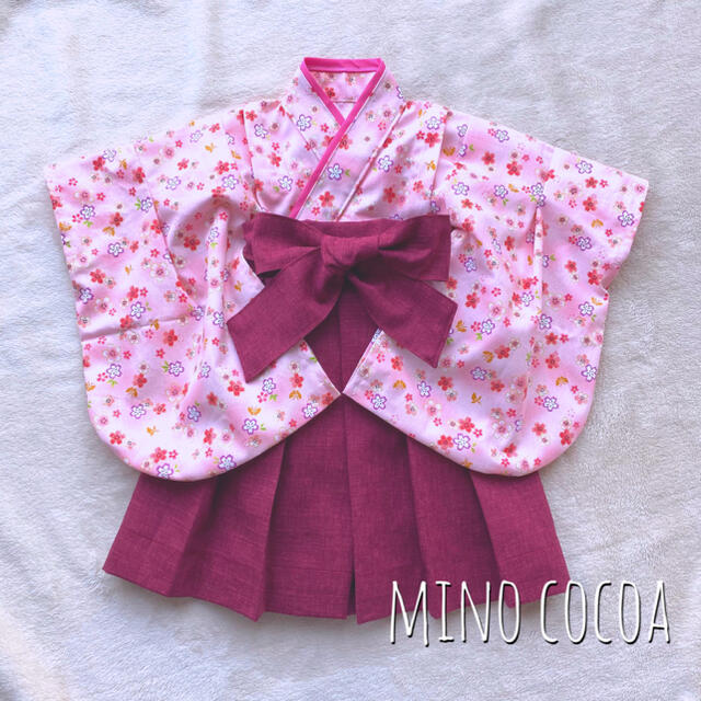 handmade baby HAKAMA 70-80cm キッズ/ベビー/マタニティのベビー服(~85cm)(和服/着物)の商品写真