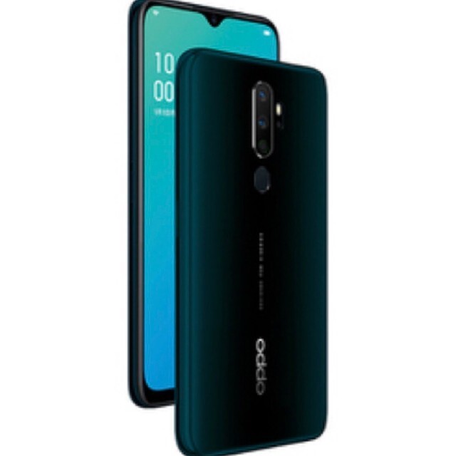 グリーン・ホワイト系 完成品♪ 本体 OPPO A5 2020 グリーン 64GB sim