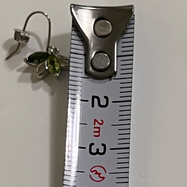 4℃ カラーストーン K18 ピアス ホワイトゴールド 値下げ-