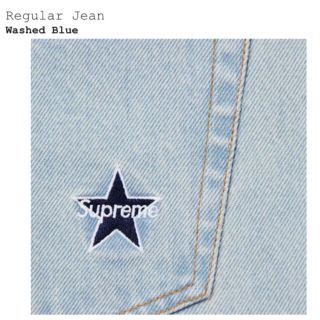 シュプリーム(Supreme)のsupreme washed regular jean 30 星　star(デニム/ジーンズ)