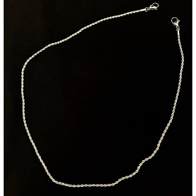 マスク　シルバー　チェーン　ロープチェーン　ステンレス メンズのアクセサリー(ネックレス)の商品写真