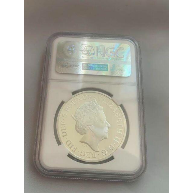 2017年 ウインザー朝 100年 5ポンド 銀貨 UC ER PF69-